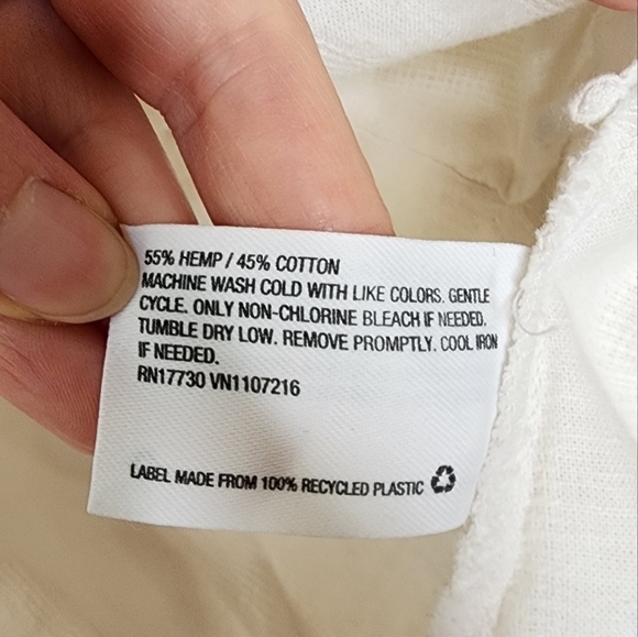 The Nines by Hatch Natural Bell 3/4 Sleeve Tiered Maternity Blouse L - Picture 5 of 5